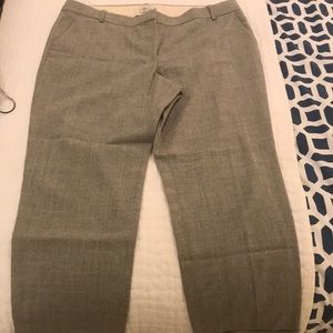 J. Crew Grey Wool Cafe Capri Work Pants 14